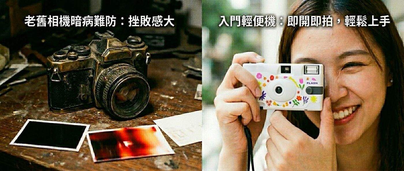 舊單反暗病風險與入門即開即拍相機的對比